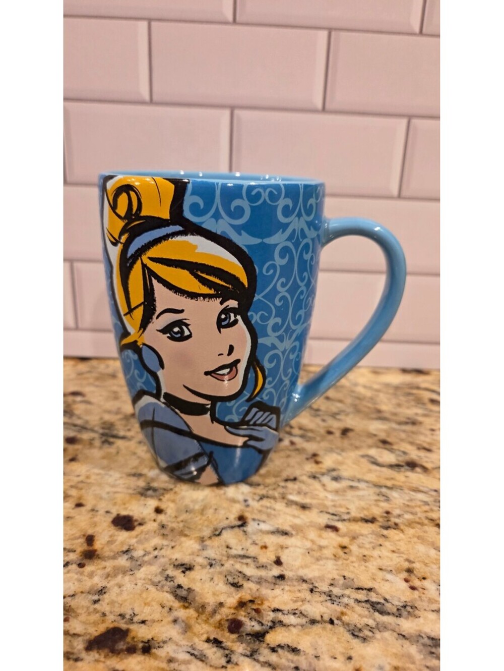Disney Disney Cinderella Wake Up Midnight Blue Ceramic Coffee Mug with Quote